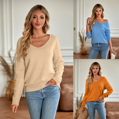 Women's V-neck Loose Trendy Women's Sweater