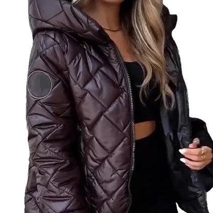 Manteau Matelassé Long Femme avec Capuche