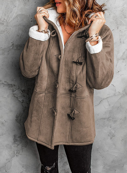 Manteau Chaud Femme Doublé à Capuche