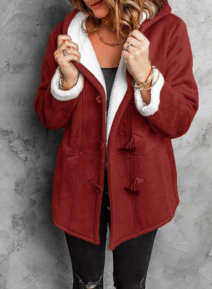 Manteau Chaud Femme Doublé à Capuche