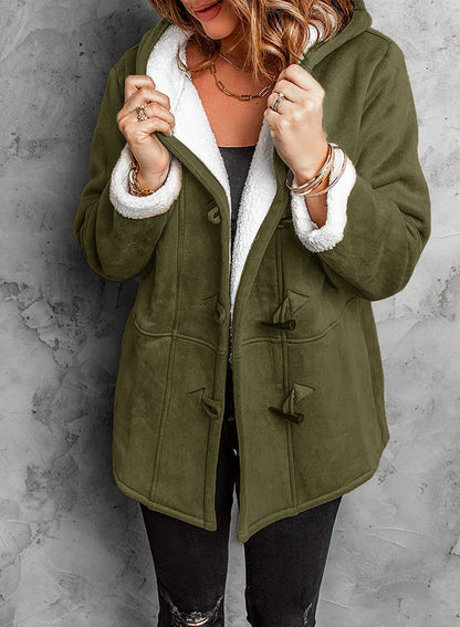 Manteau Chaud Femme Doublé à Capuche