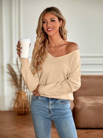 Women's V-neck Loose Trendy Women's Sweater