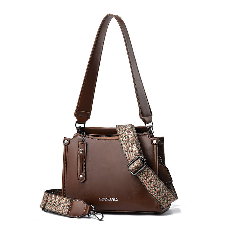 Women's Small Square Bag Bucket Bag Fashionable Western-style Crossbody Shoulder Bag