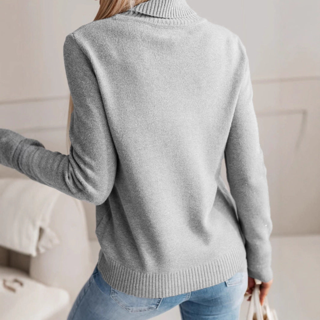 Pull Minimaliste à Col Haut